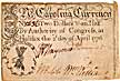 North Carolina note for two and a half dollars issued at halifax on April 2 , 1776.
