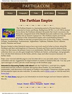 First page for the Parthia.com site.